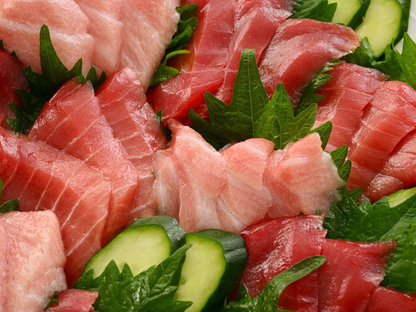 本まぐろセット (柵どり) 大トロ・中トロ・赤身