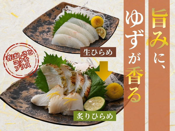 国産 越前 炙り ひらめ ゆず  5袋【冷凍】